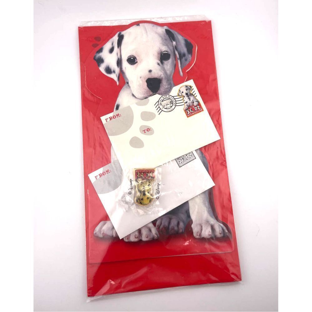 NEW Vintage Sealed 101 Dalmatians Pin With Large Card And Envelope